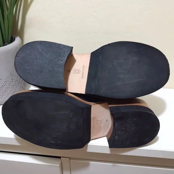 Paloma Barceló Black Leather Platform Ankle Boots - Picture 6 of 10